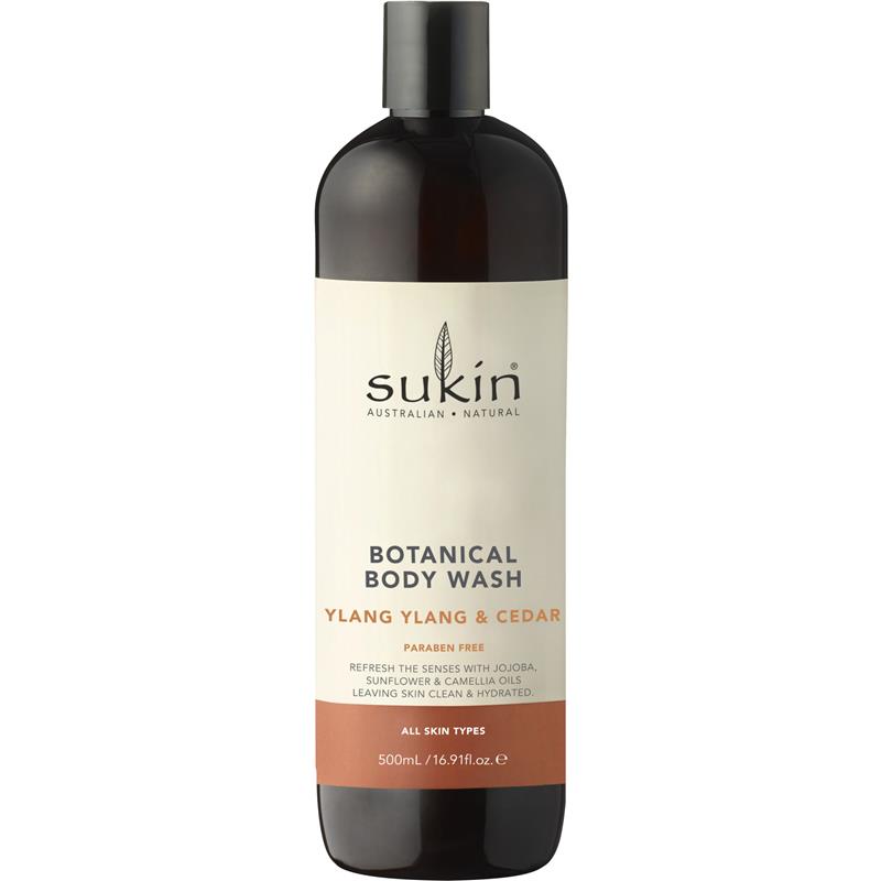 Sukin Botanical Body Wash Ylang Ylang & Cedar 500ml chính hãng Úc