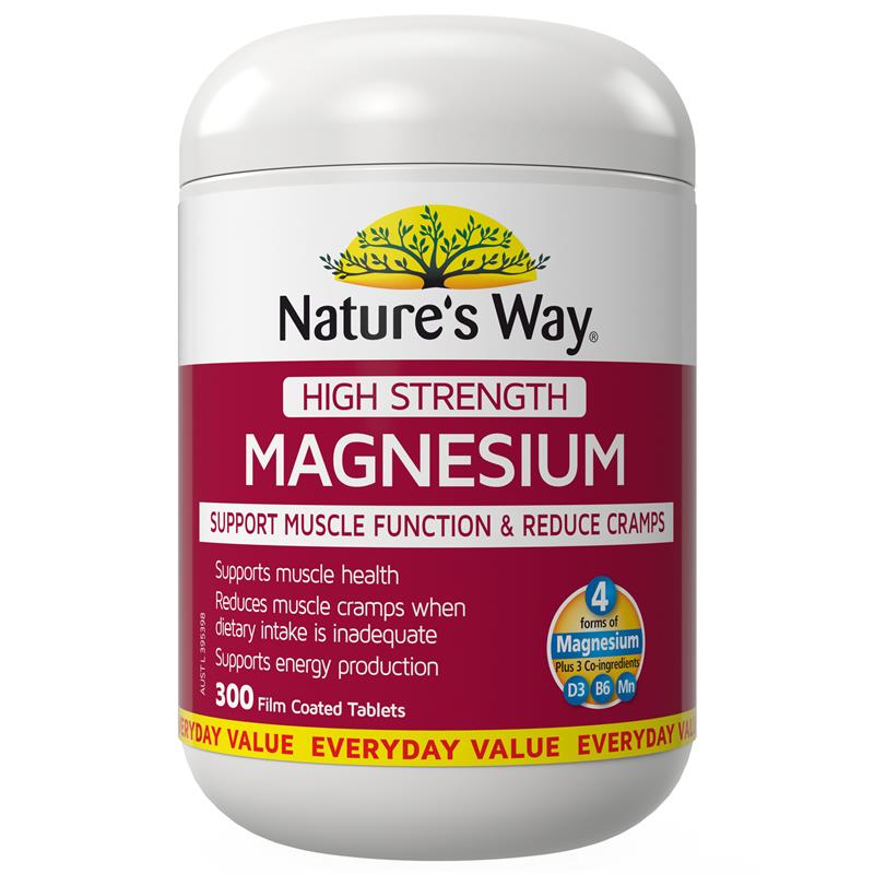 Nature's Way High Strength Magnesium 600mg 300 Tablets chính hãng Úc