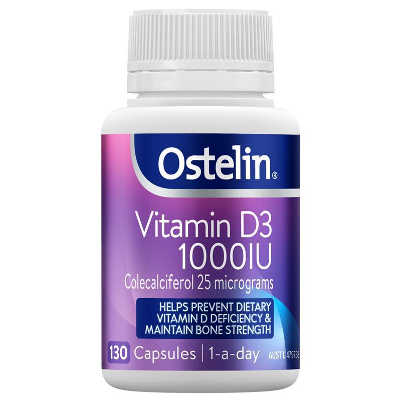 Ostelin Vitamin D3 1000IU 130 Capsules chính hãng Úc