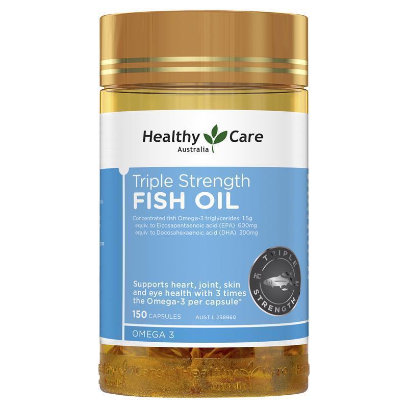Healthy Care Triple Strength Fish Oil 150 Capsules chính hãng Úc