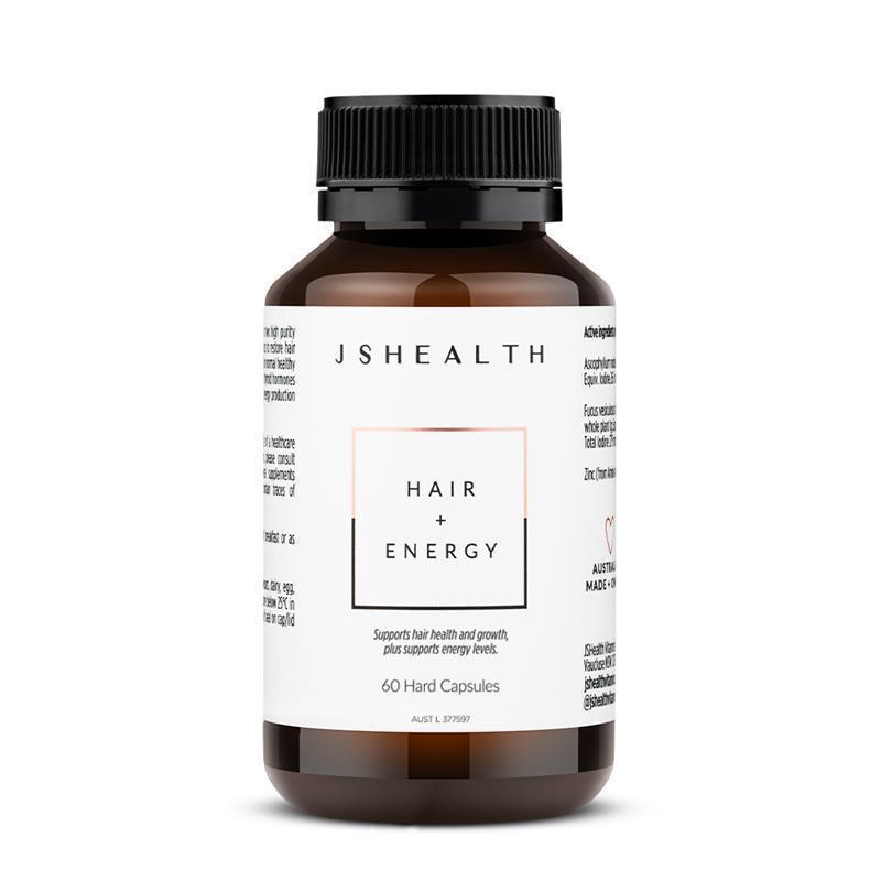 JSHealth Hair + Energy Formula 60 Capsules chính hãng Úc