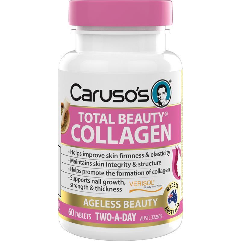 Carusos Total Beauty Collagen 60 Tablets chính hãng Úc