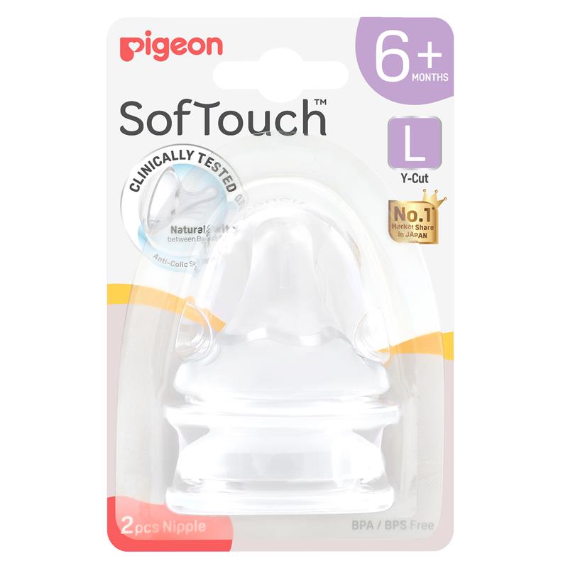 Pigeon SofTouch Teat L 2 Pack chính hãng Úc