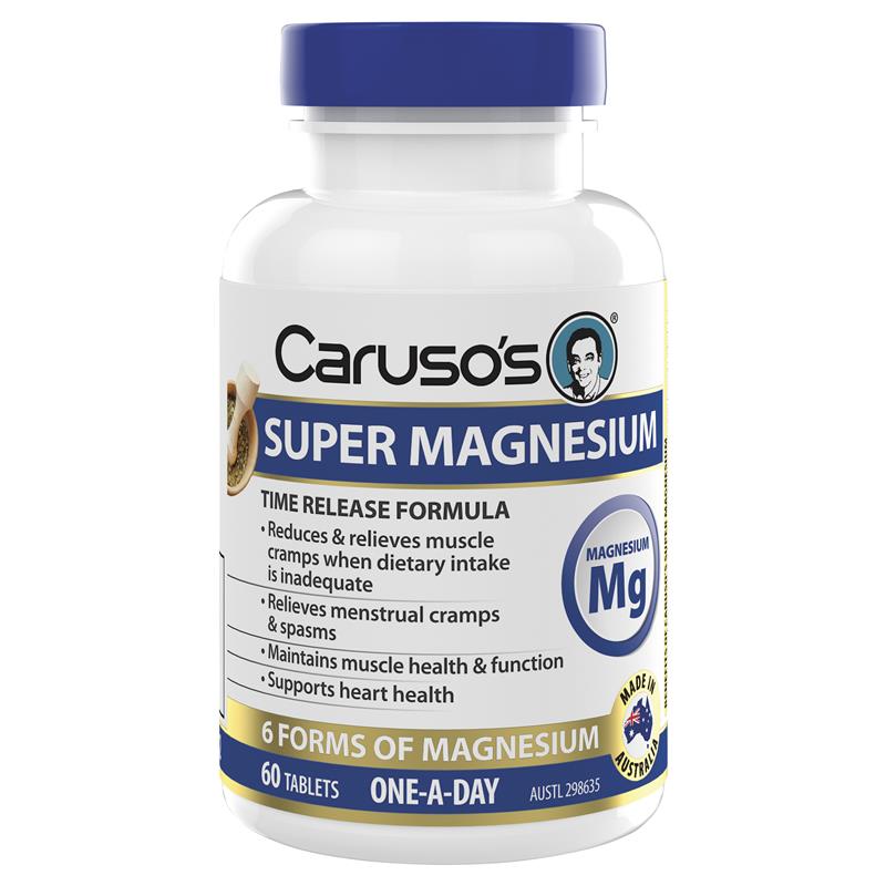 Carusos Super Magnesium 60 Tablets chính hãng Úc