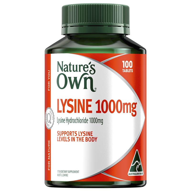 Nature's Own Lysine 1000mg 100 Tablets chính hãng Úc