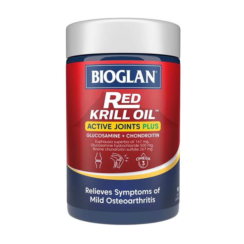 Bioglan Red Krill Oil Active Joints Plus 90 Capsules chính hãng Úc