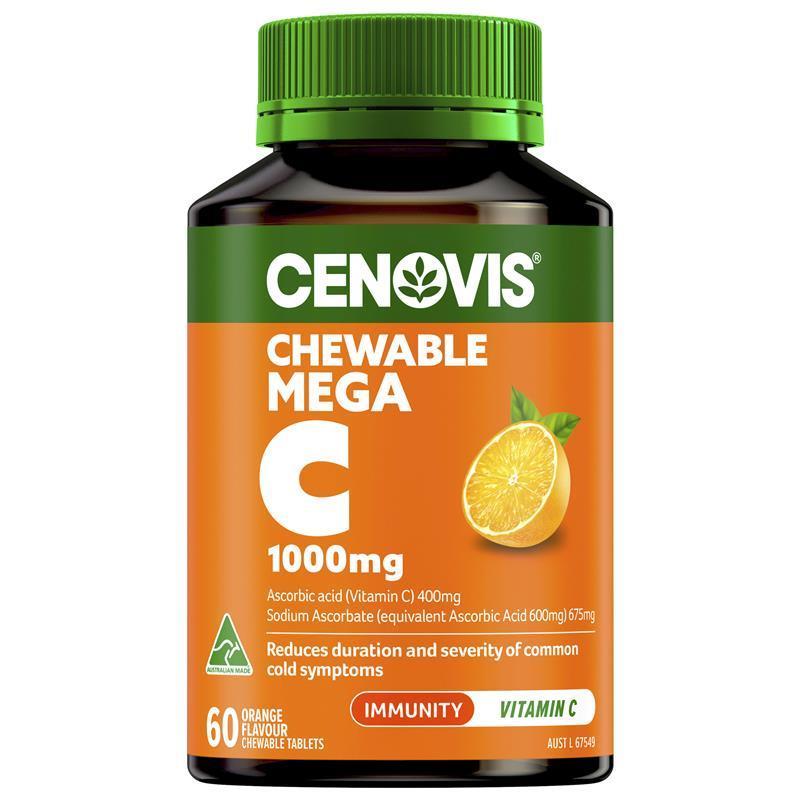 Cenovis Mega C 1000mg Orange Flavour 60 Tablets chính hãng Úc