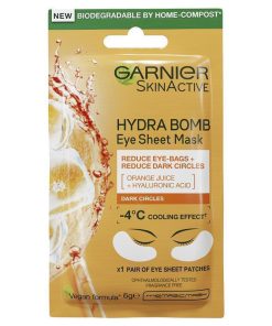 Garnier Hydra Bomb Hyaluronic Acid + Orange Extract Eye Sheet Mask chính hãng Úc