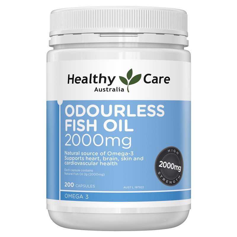 Healthy Care Fish Oil 2000mg 200 Capsules chính hãng Úc