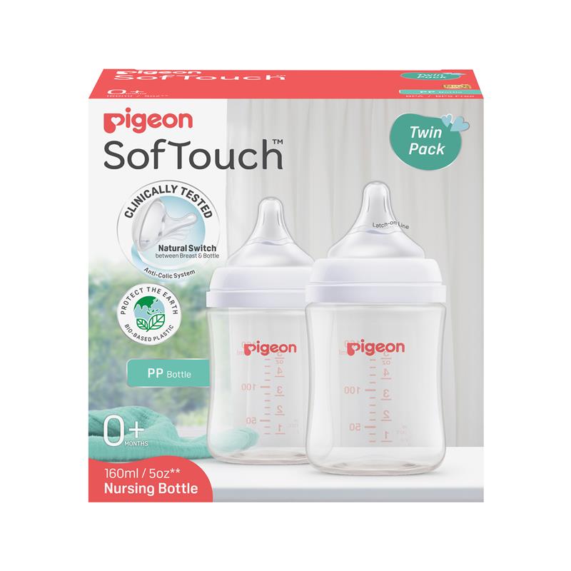 Pigeon SofTouch Bottle PP 160ml Twin Pack chính hãng Úc