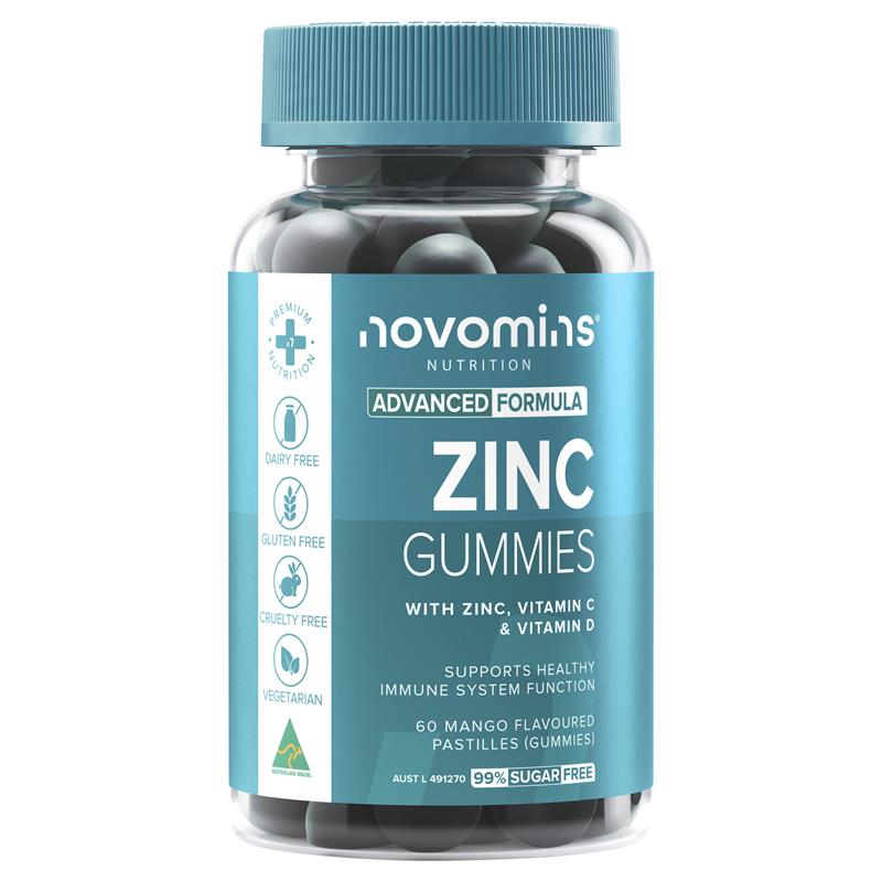 Novomins Zinc 60 Gummies NEW chính hãng Úc