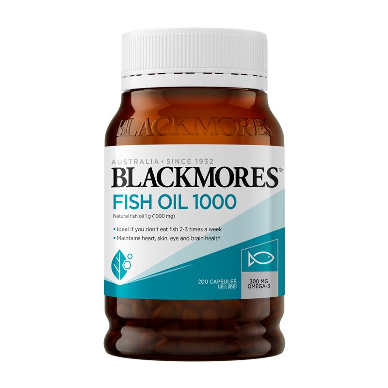Blackmores Fish Oil 1000mg 200 Capsules chính hãng Úc