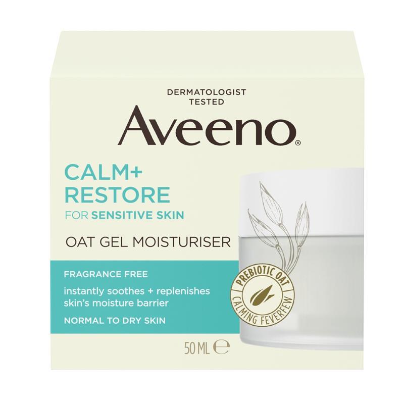 Aveeno Face Calm and Restore Oat Gel Moisturiser 50ml chính hãng Úc