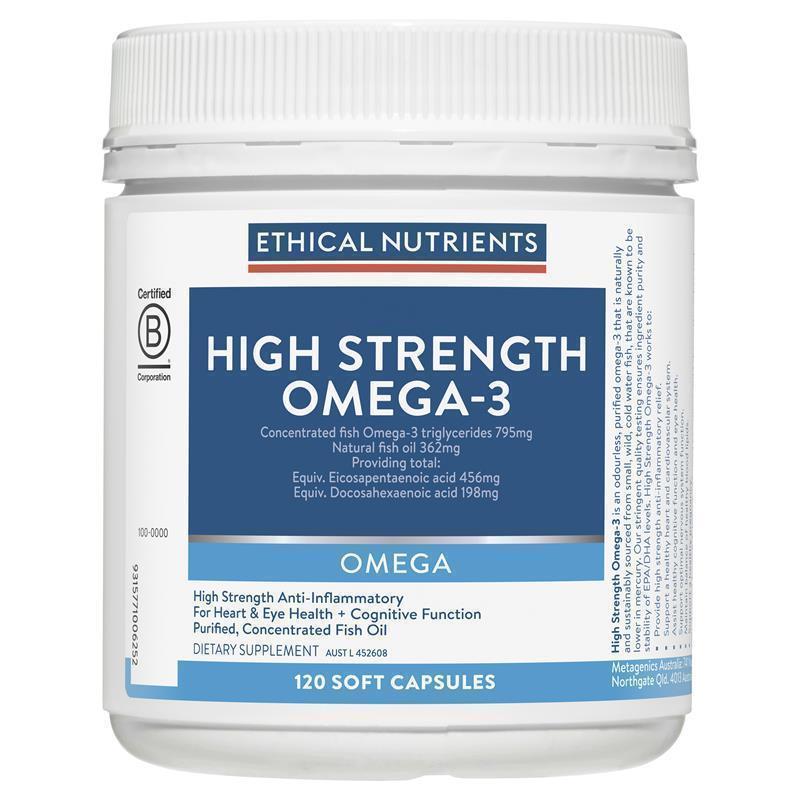 Ethical Nutrients High Strength Omega-3 120 Capsules chính hãng Úc