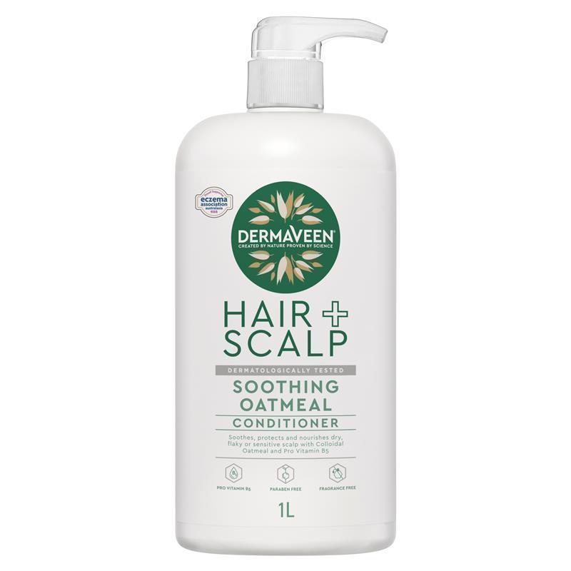 DermaVeen Oatmeal Conditioner for Dry, Flaky or Sensitive Scalps 1L chính hãng Úc