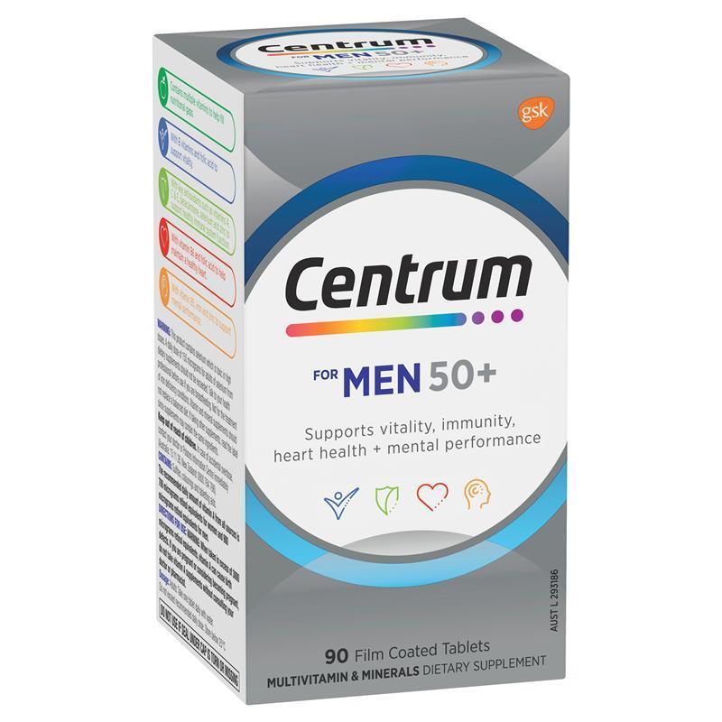 Centrum For Men 50+ 90 Tablets Exclusive Size chính hãng Úc