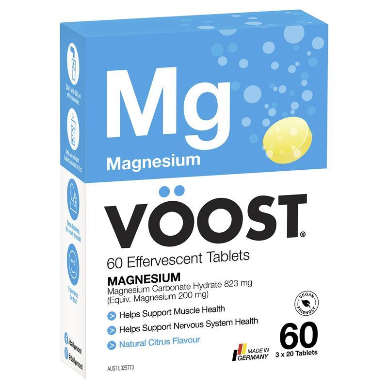 Voost Magnesium Effervescent 60 Pack Exclusive Size chính hãng Úc
