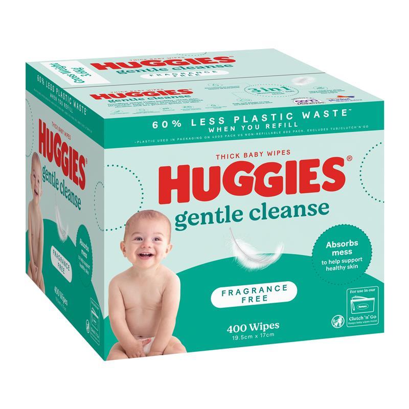 Huggies Fragrance Free Wipes 400 Pack chính hãng Úc