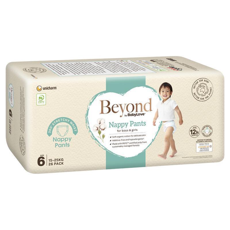 Beyond by BabyLove Nappy Pants Size 6 (15-25kg) 26 Pack chính hãng Úc