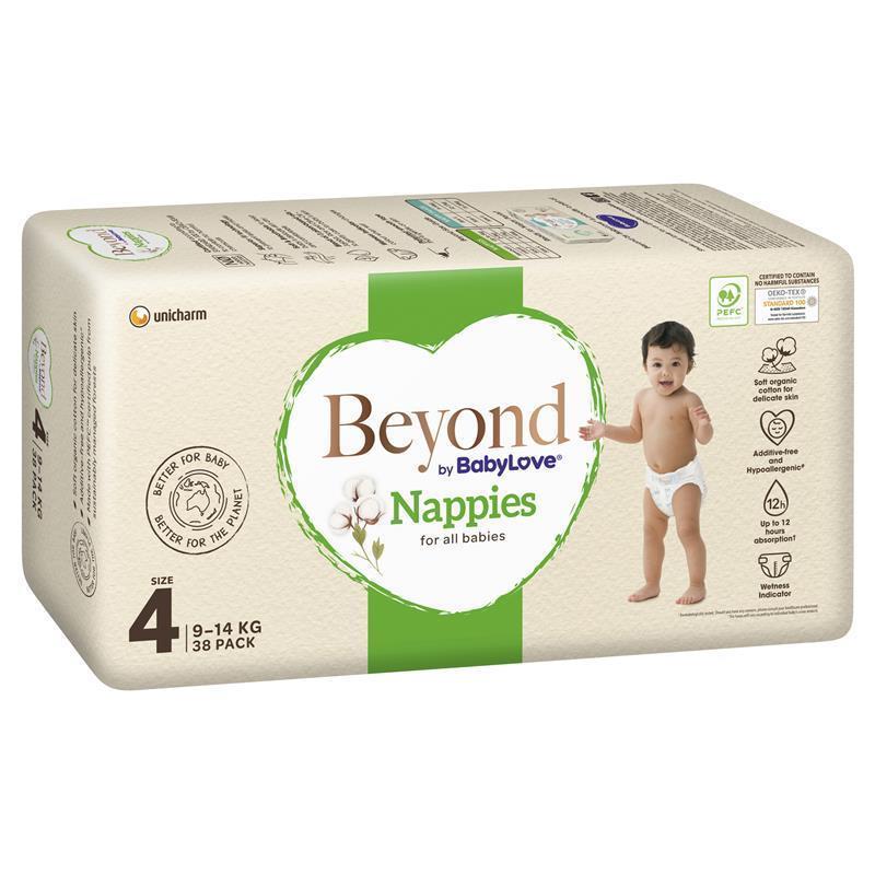 Beyond by BabyLove Nappies Size 4 (9-14kg) 38 Pack chính hãng Úc