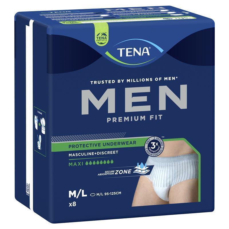 TENA Men Level 4 Pants Medium/Large 8 Pack chính hãng Úc