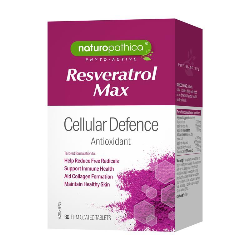 Naturopathica Resveratrol Max 30 Tablets chính hãng Úc