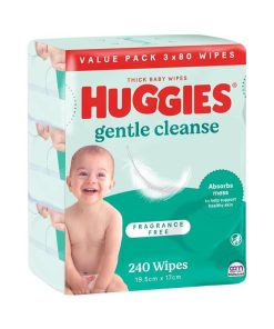 Huggies Fragrance Free 3x80 Wipes chính hãng Úc