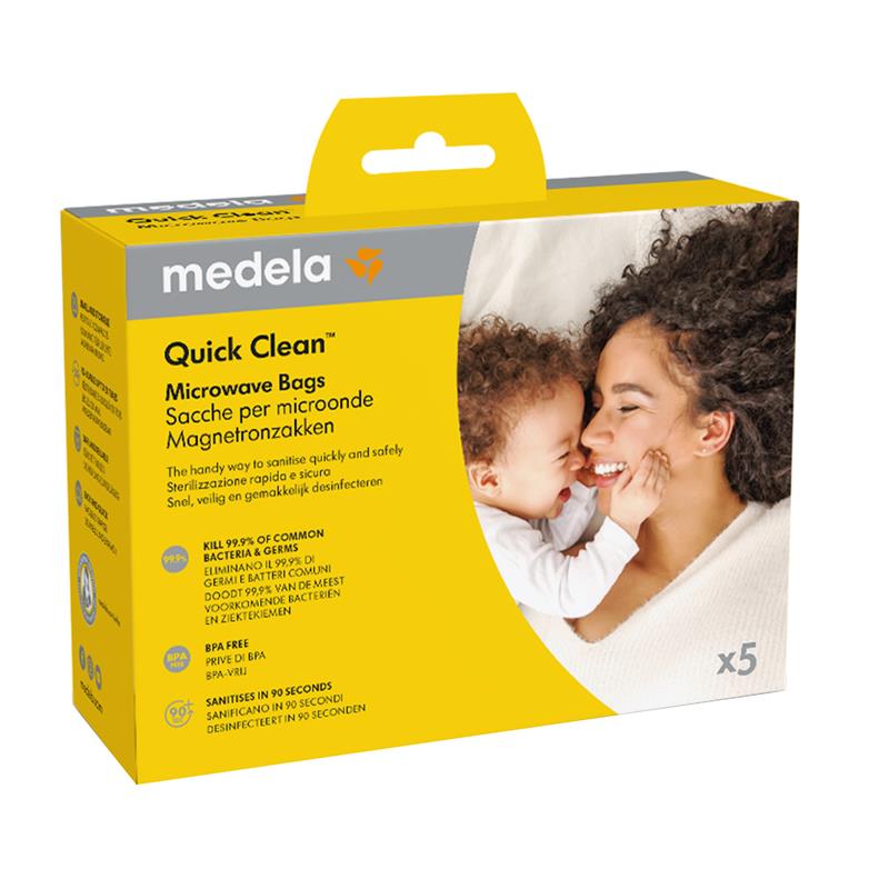 Medela Quick Clean Microwave Bags 5 Pack chính hãng Úc