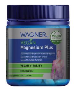 Wagner Vegan Magnesium Plus 60 Capsules chính hãng Úc