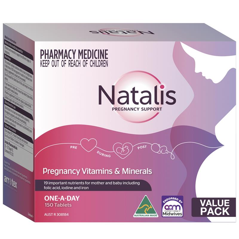 Natalis Pregnancy Support 150 Tablets Exclusive Size chính hãng Úc