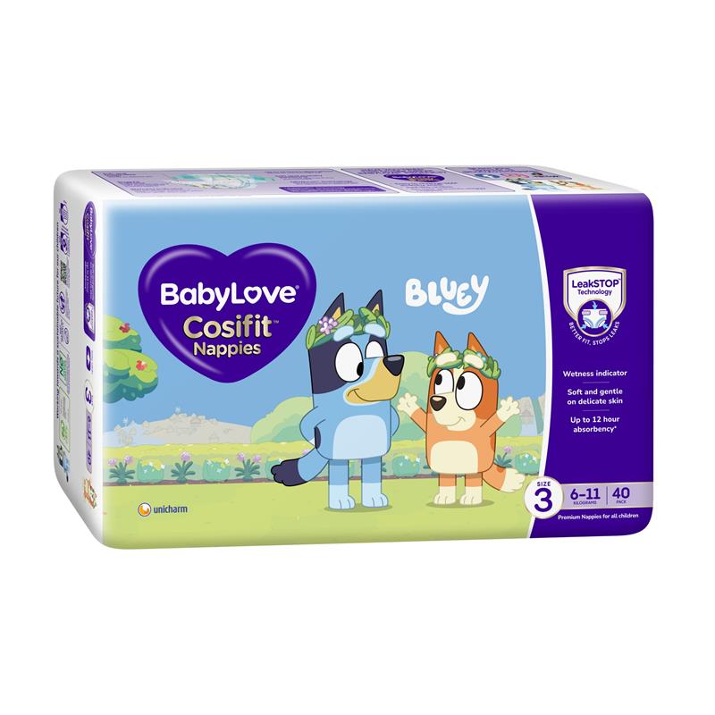 BabyLove Cosifit Nappies Size 3 (6-11kg) 40 Pack chính hãng Úc