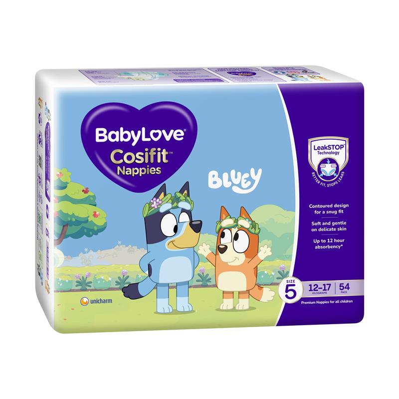 BabyLove Cosifit Nappies Size 5 (12-17kg) 54 Pack chính hãng Úc