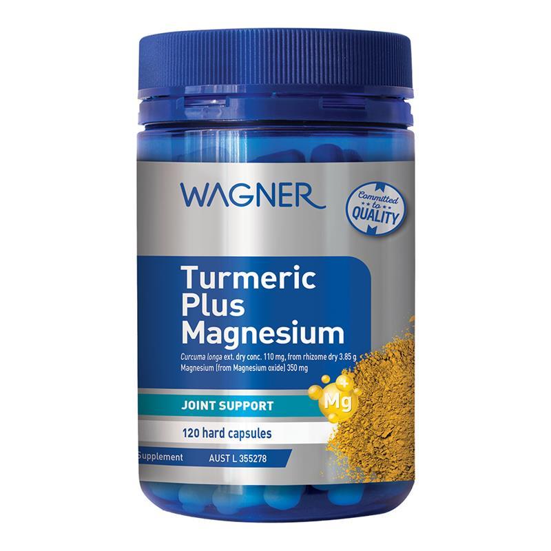 Wagner Turmeric + Magnesium 120 Capsules chính hãng Úc