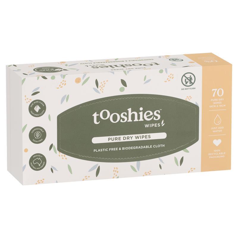 Tooshies Dry Wipes 70 pack chính hãng Úc