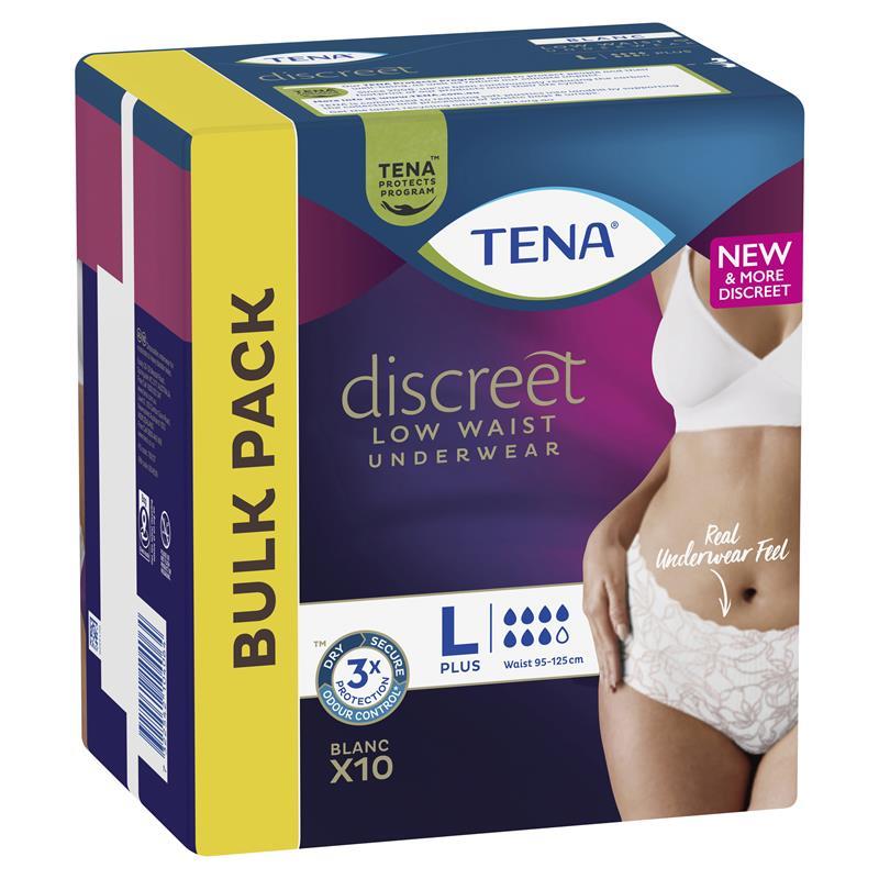 TENA Pants Discreet White Size L 10 Pack chính hãng Úc