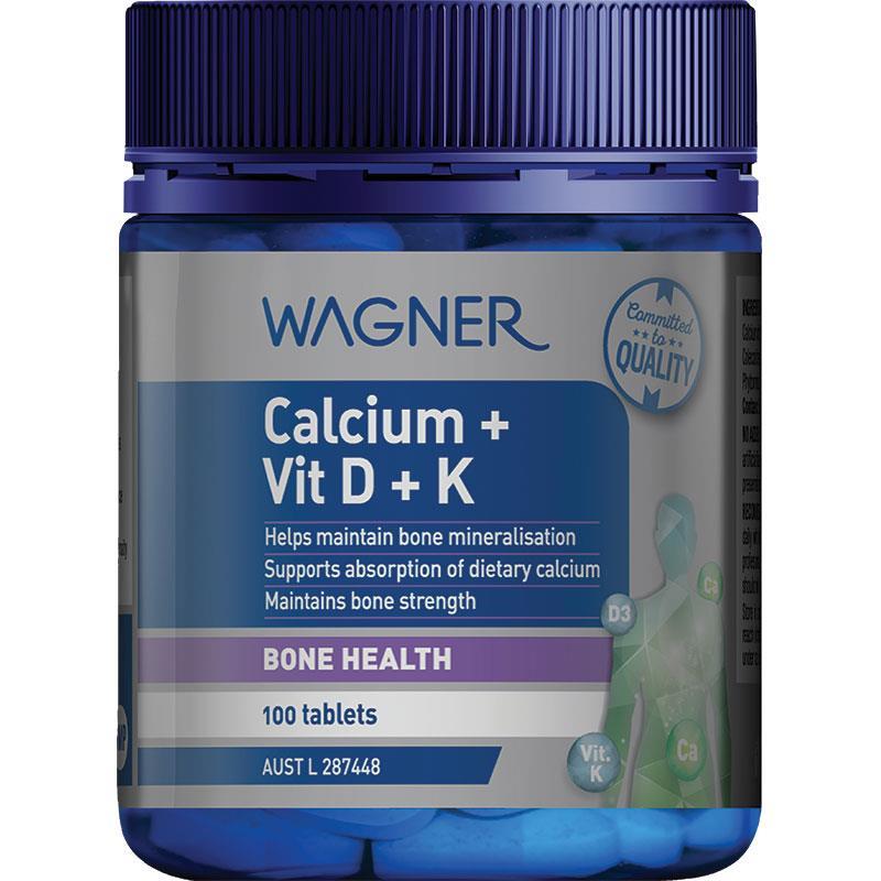 Wagner Calcium + Vitamin D + K 100 Tablets chính hãng Úc