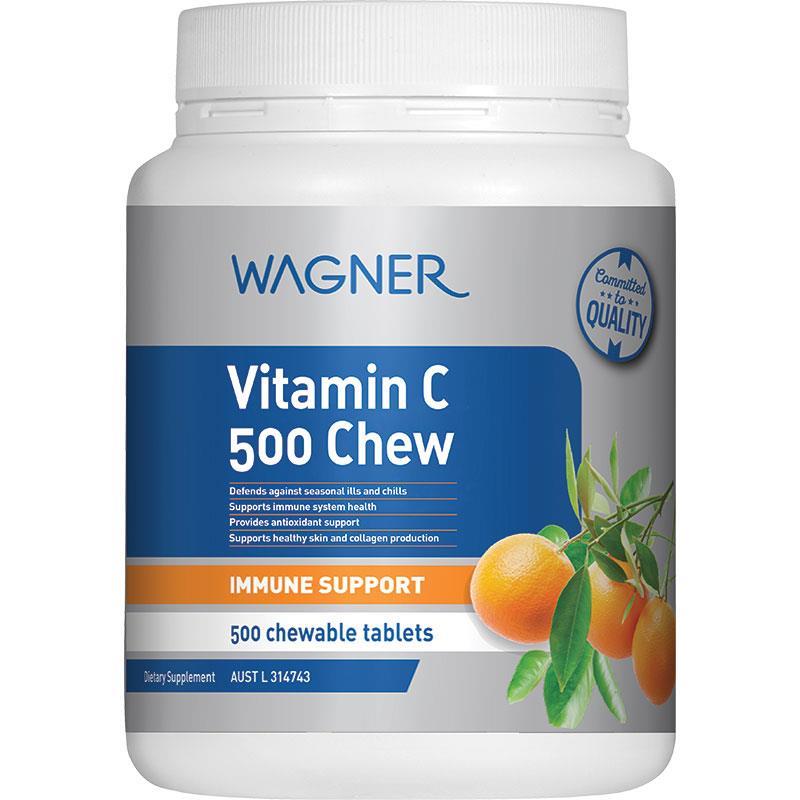 Wagner Vitamin C 500 Chewable 500 Tablets chính hãng Úc