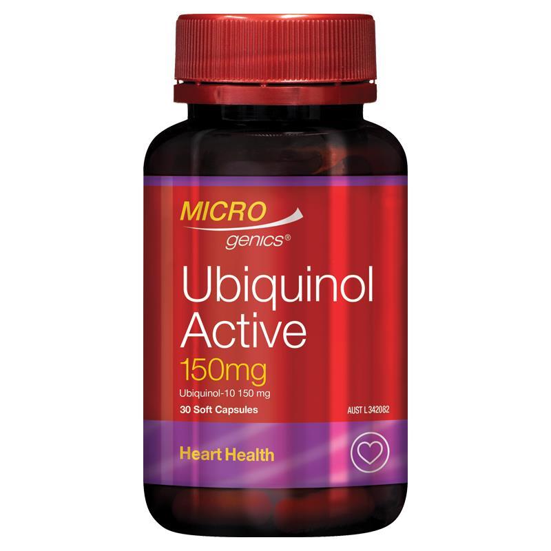 Microgenics Ubiquinol Active 150mg 30 Soft Capsules chính hãng Úc