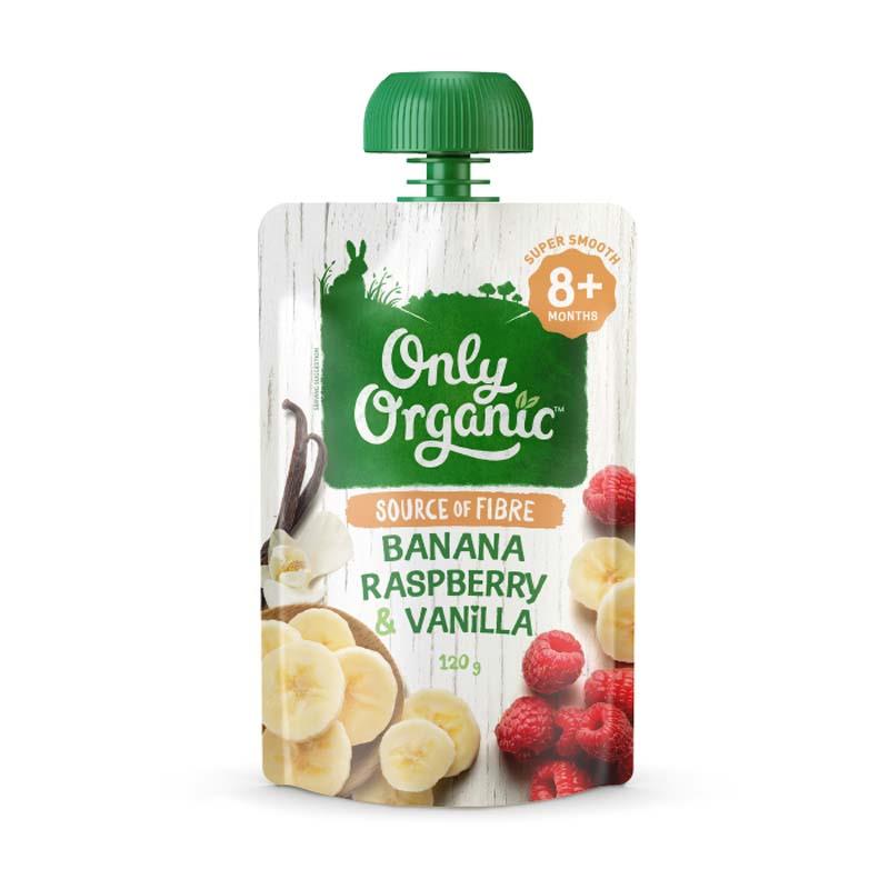 Only Organic Banana Raspberry Vanilla 120g chính hãng Úc
