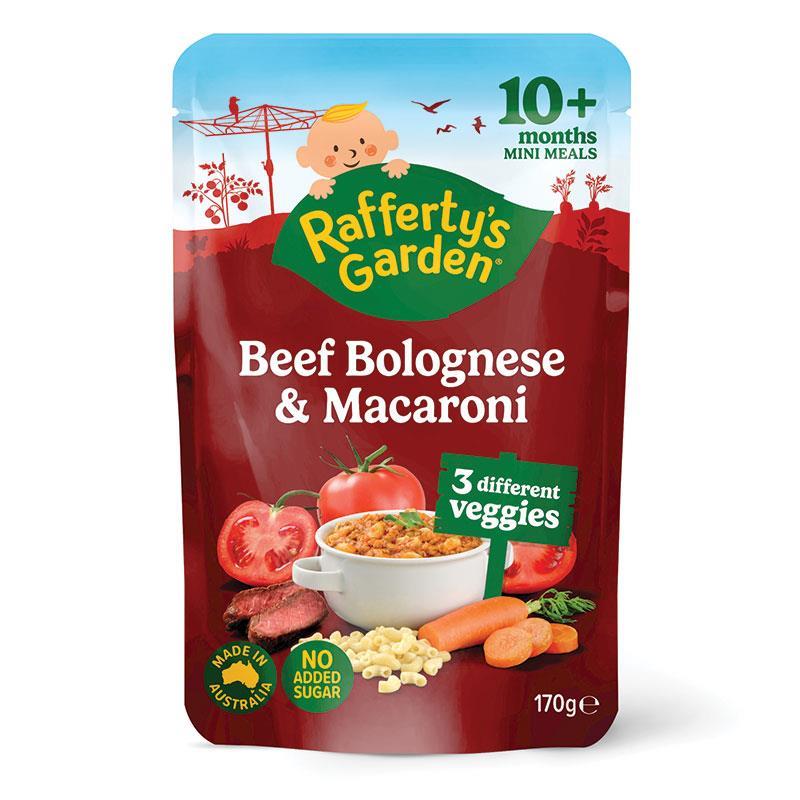 Raffertys Garden 10+ Months Bolognese with Macaroni 170g chính hãng Úc