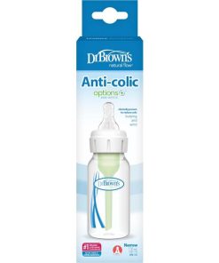 Dr Browns Options Anti-Colic With Level 1 Teat Narrow Neck Feeding Bottle 120ml chính hãng Úc