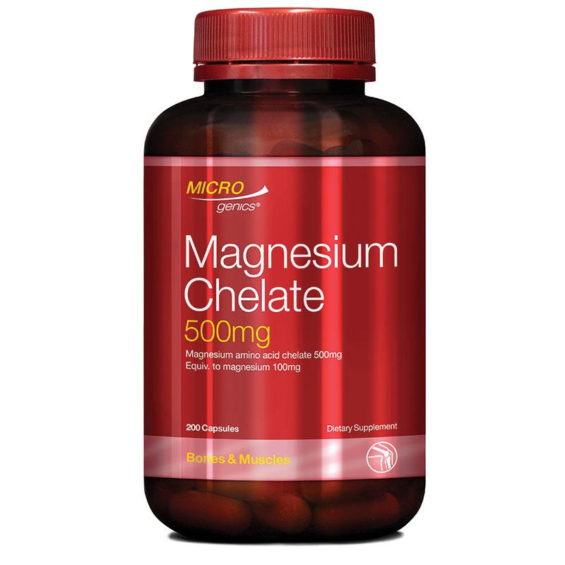 Microgenics Magnesium Chelate 500mg 200 Capsules chính hãng Úc