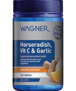 Wagner Horseradish Vitamin C & Garlic 200 Tablets chính hãng Úc