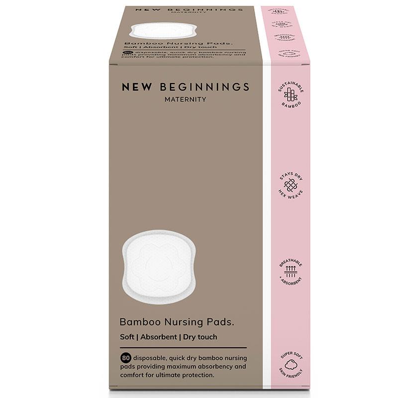 New Beginnings Bamboo Breast Pads 80 Pack chính hãng Úc