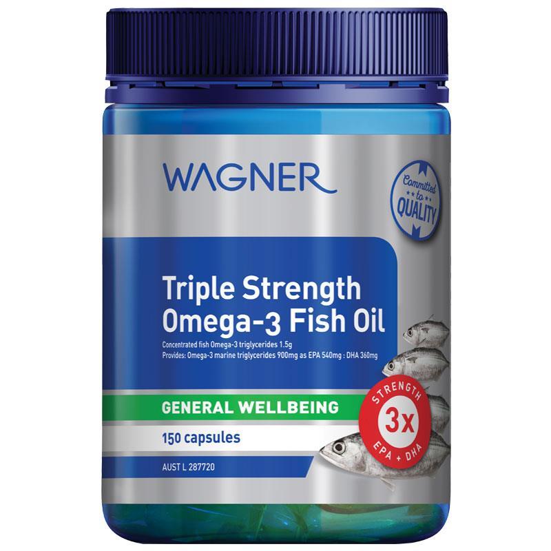 Wagner Triple Strength Omega-3 Fish Oil 150 Capsules chính hãng Úc