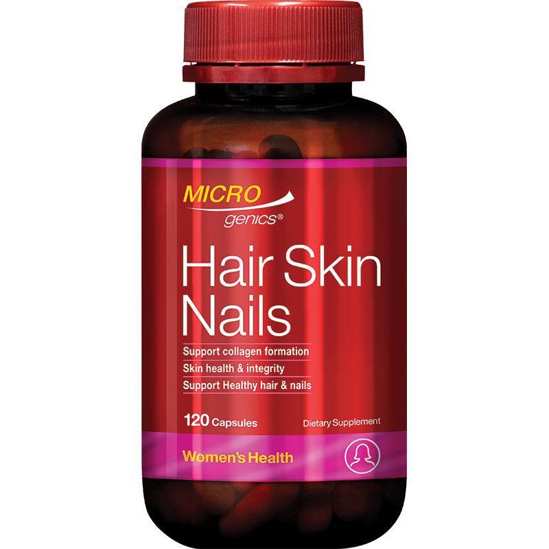 Microgenics Hair Skin Nails 120 Capsules chính hãng Úc