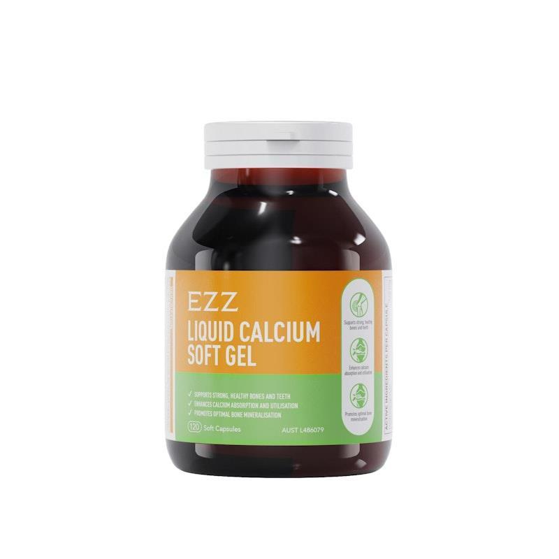 EZZ Liquid Calcium Soft Gel 120 Capsules chính hãng Úc