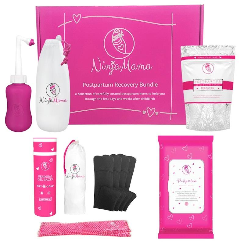 Ninja Mama Peri Care Bundle - Perineal Ice Pack, Peri Bottle, Sitz Soak and Postpartum Wipes Bundle chính hãng Úc